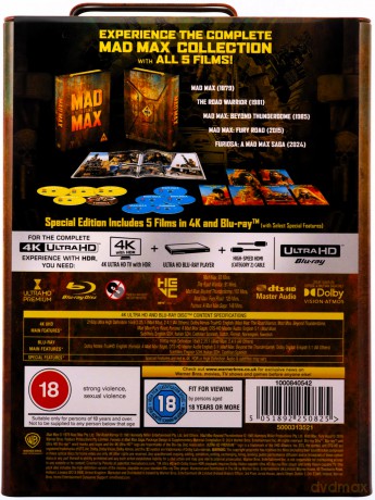 Mad Max 1 to 5 Limited Petrol Can Edition [10xBlu-Ray 4K]