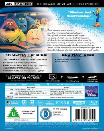 Monsters University (Uniwersytet Potworny) [Blu-Ray 4K]+[Blu-Ray]