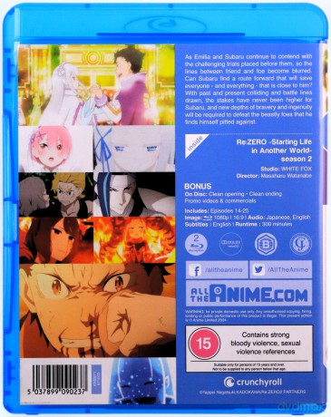 Re Zero Season 2 Part 2 (Re: Życie od zera w innym świecie) [2xBlu-Ray]