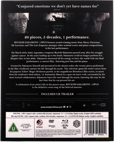 Ryuichi Sakamoto - Opus [Blu-Ray]+[DVD]