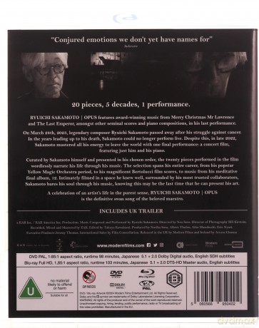 Ryuichi Sakamoto - Opus [Blu-Ray]+[DVD]