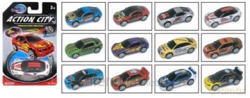 Auto metalowe napęd 'pull back' Action City mix [ZABAWKA]
