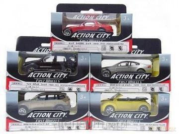 Auto metalowe napęd 'push n go' Action City mix [ZABAWKA]