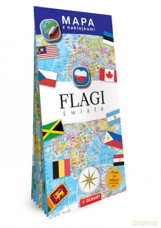 Flagi świata. Mapy z naklejkami - Piotr Wójcik [KSIĄŻKA]