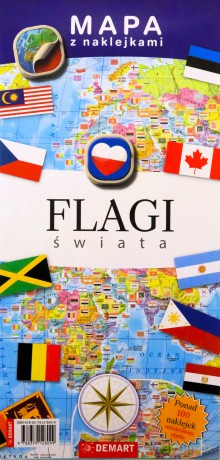 Flagi świata. Mapy z naklejkami - Piotr Wójcik [KSIĄŻKA]
