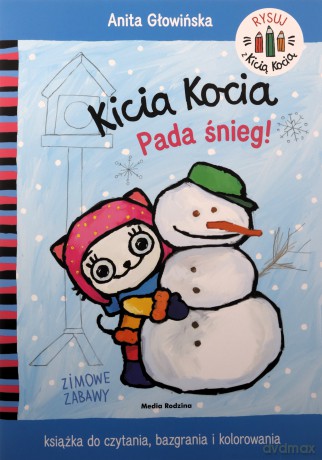 Pada śnieg. Kicia Kocia. Kolorowanka - Anita Głowińska [KSIĄŻKA]