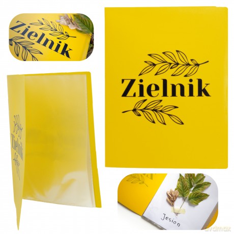 Zielnik A4 PP żółty z nadrukiem 20k.