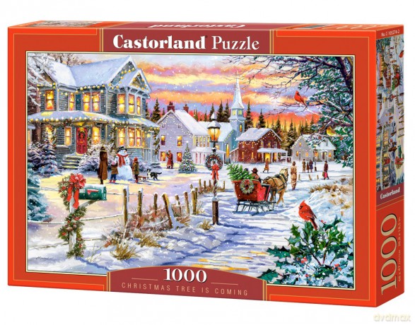 CASTORLAND 1000 el. Świąteczne. Nadchodzi choinka C-105274-2 [PUZZLE]