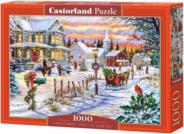 CASTORLAND 1000 el. Świąteczne. Nadchodzi choinka C-105274-2 [PUZZLE]