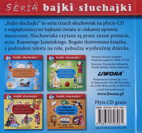 Bajki słuchajki. Brzydkie kaczątko, Pinokio... [Audiobook]