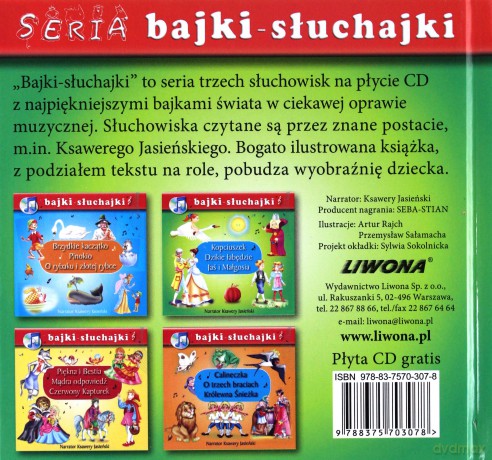 Bajki słuchajki. Kopciuszek, Dzikie łabędzie... [Audiobook]