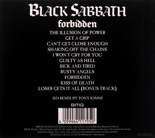Black Sabbath: Forbidden (2024 Tony Iommi Remix) [CD]