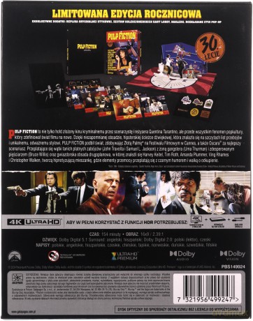 Pulp Fiction limitowana edycja rocznicowa [Blu-Ray 4K]