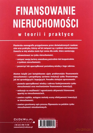 Finansowanie nieruchomości w teorii i praktyce - Anna Szelągowska, A. Trzebiński Artur [KSIĄŻKA]