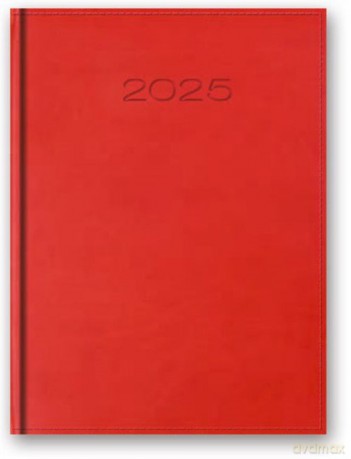 Kalendarz 2025 A5 dzienny vivella czerwony [KALENDARZ]