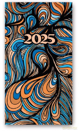 Kalendarz 2025 A6 tygodniowy soft Abstrakcja [KALENDARZ]
