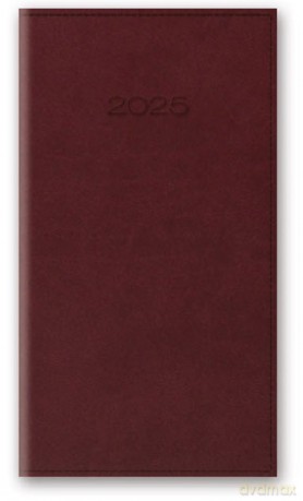 Kalendarz 2025 A6 tygodniowy vivella bordo [KALENDARZ]