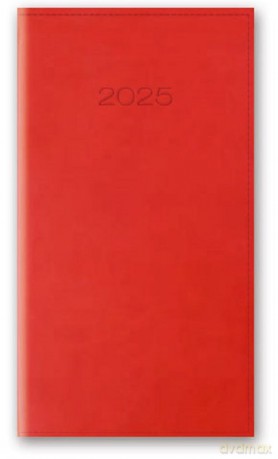 Kalendarz 2025 A6 tygodniowy vivella czerwony [KALENDARZ]