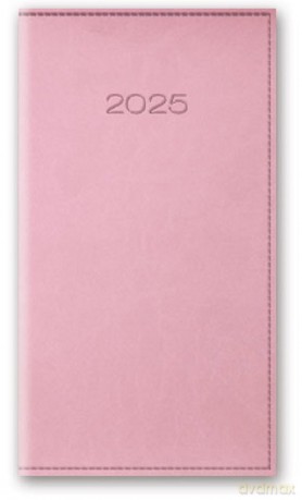 Kalendarz 2025 A6 tygodniowy vivella pudrowy róż [KALENDARZ]