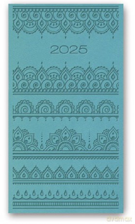 Kalendarz 2025 A6 tygodniowy vivella relief Turkusowy [KALENDARZ]