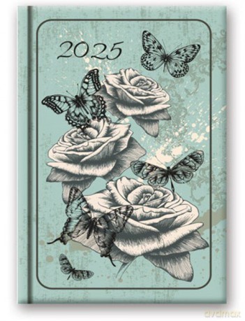 Kalendarz 2025 B6 dzienny soft Motyle [KALENDARZ]