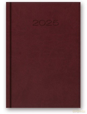 Kalendarz 2025 B6 dzienny vivella bordo [KALENDARZ]