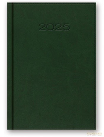 Kalendarz 2025 B6 dzienny vivella zielony [KALENDARZ]