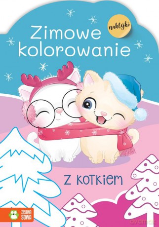 Zimowe kolorowanie z kotkiem [KSIĄŻKA]