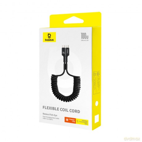 Baseus kabel Fish-Eye Fast Charging Data Cable USB-C to USB-C 100W 1m Cluster czarny