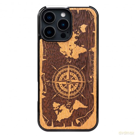 Bewood nakładka do iPhone 16 Pro 6,3 Róża Wiatrów Merbau