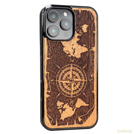 Bewood nakładka do iPhone 16 Pro 6,3 Róża Wiatrów Merbau