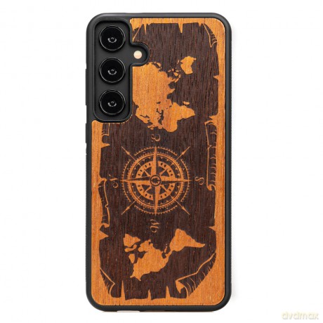 Bewood nakładka do Samsung Galaxy S24 Plus Róża Wiatrów Merbau