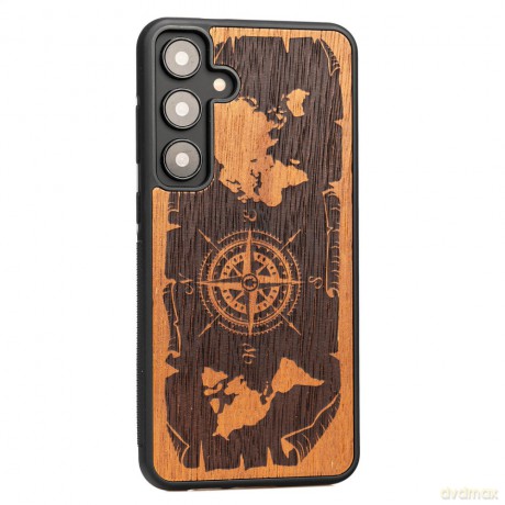 Bewood nakładka do Samsung Galaxy S24 Plus Róża Wiatrów Merbau