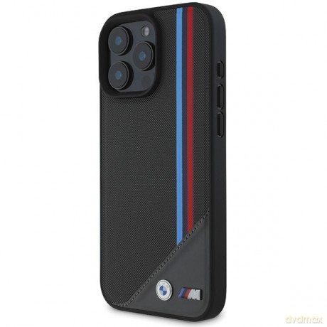 BMW nakładka do iPhone 16 6,1 BMHMP16S23PUTRK Hardcase M Meshed Tricolor Stripes MagSafe czarna