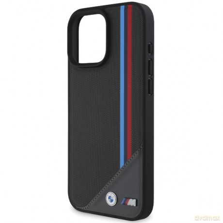 BMW nakładka do iPhone 16 6,1 BMHMP16S23PUTRK Hardcase M Meshed Tricolor Stripes MagSafe czarna