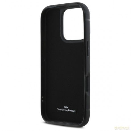 BMW nakładka do iPhone 16 Pro Max 6,9 BMHCP16X22RSEPK Hardcase Sign Leather Cardslot czarna