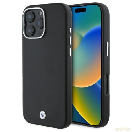 BMW nakładka do iPhone 16 Pro Max 6,9 BMHMP16X23PUFWK Hardcase Sign Full Wrapped Metal MagSafe czarna