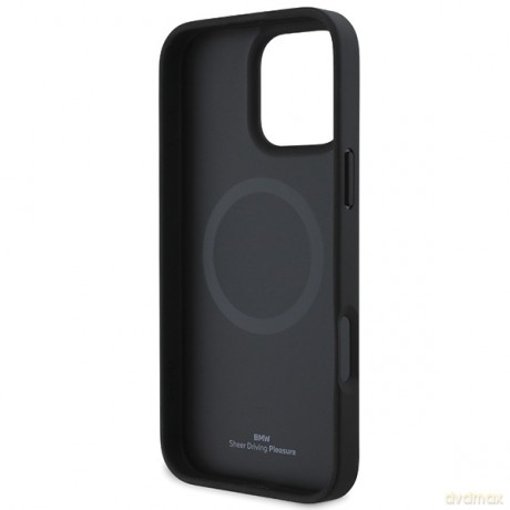 BMW nakładka do iPhone 16 Pro Max 6,9 BMHMP16X23RDDR Hardcase Sign Leather Diamond Metal Logo MagSafe czerwona