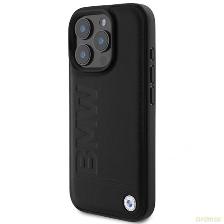 BMW nakładka iPhone 16 Pro Max 6,9 BMHMP16XSLLBK Hardcase Leather Hot Stamp MagSafe czarna