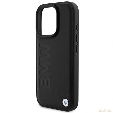 BMW nakładka iPhone 16 Pro Max 6,9 BMHMP16XSLLBK Hardcase Leather Hot Stamp MagSafe czarna