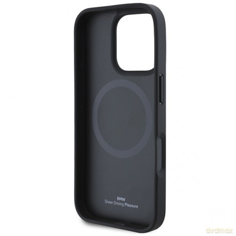 BMW nakładka iPhone 16 Pro Max 6,9 BMHMP16XSLLBK Hardcase Leather Hot Stamp MagSafe czarna