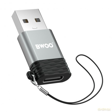 BWOO adapter BZ-38 USB-C - USB szary OTG