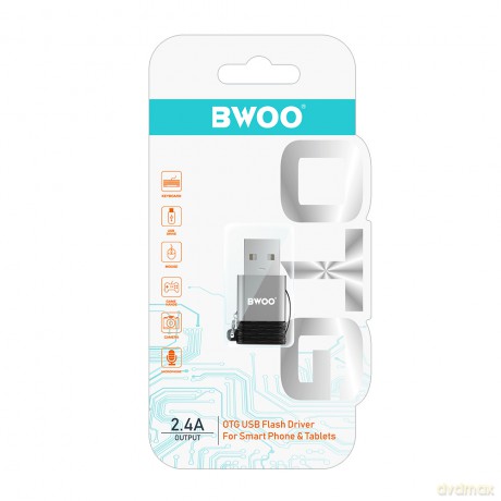 BWOO adapter BZ-38 USB-C - USB szary OTG