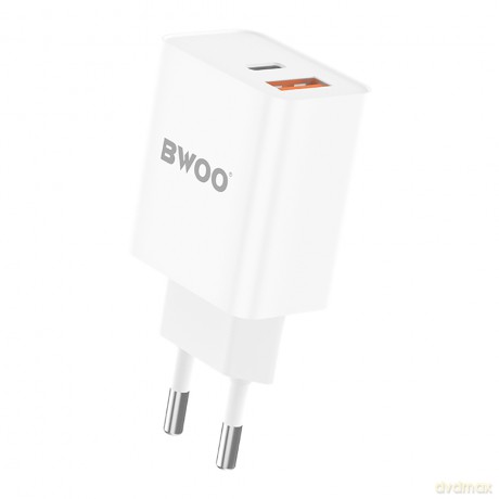 BWOO ładowarka sieciowa BO-CDA117 18W wall charger, USB-C, USB-A