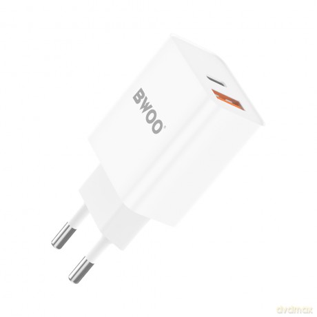 BWOO ładowarka sieciowa BO-CDA117 18W wall charger, USB-C, USB-A
