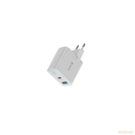 Devia ładowarka sieciowa Extreme PD 65W 1x USB-C 1x USB biała do laptopa