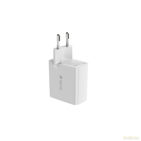 Devia ładowarka sieciowa Extreme PD 65W 1x USB-C 1x USB biała do laptopa