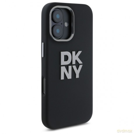 DKNY nakładka HC Silicone Stack Metal Logo do iPhone 16 6,1 czarna