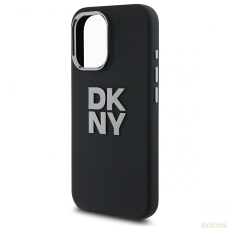 DKNY nakładka HC Silicone Stack Metal Logo do iPhone 16 6,1 czarna