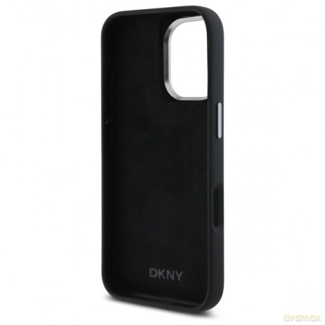 DKNY nakładka HC Silicone Stack Metal Logo do iPhone 16 6,1 czarna